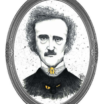 Edgar Allan Poe - Grafito y digital.