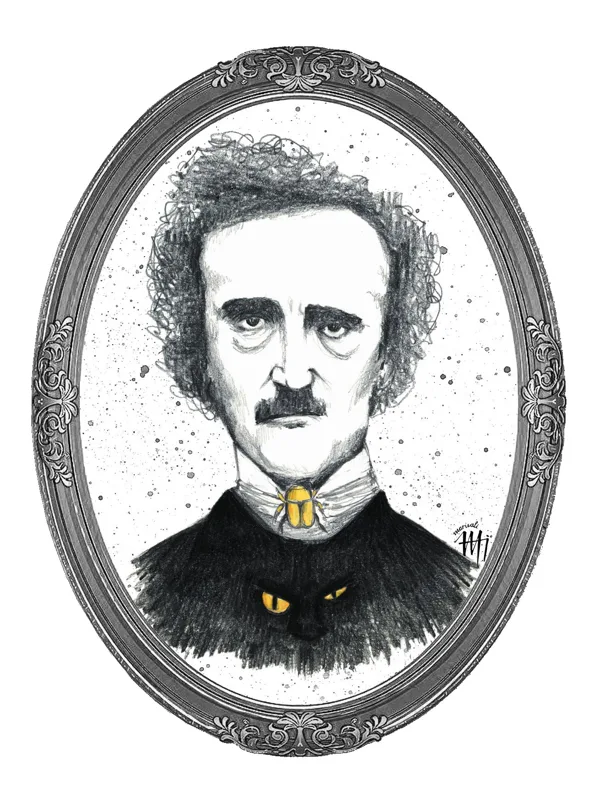 Edgar Allan Poe - Grafito y digital.