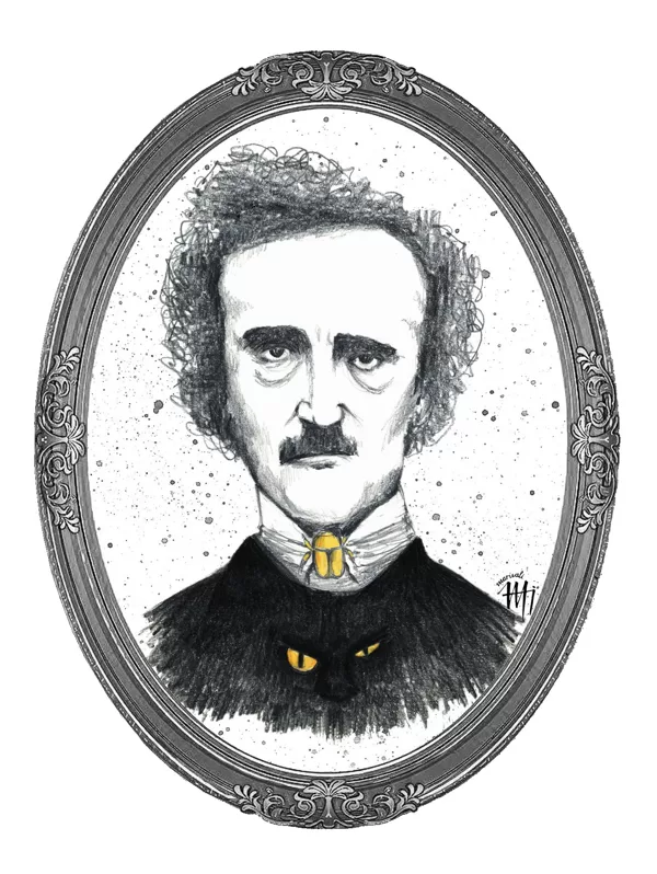 Edgar Allan Poe - Graphite and digital. 